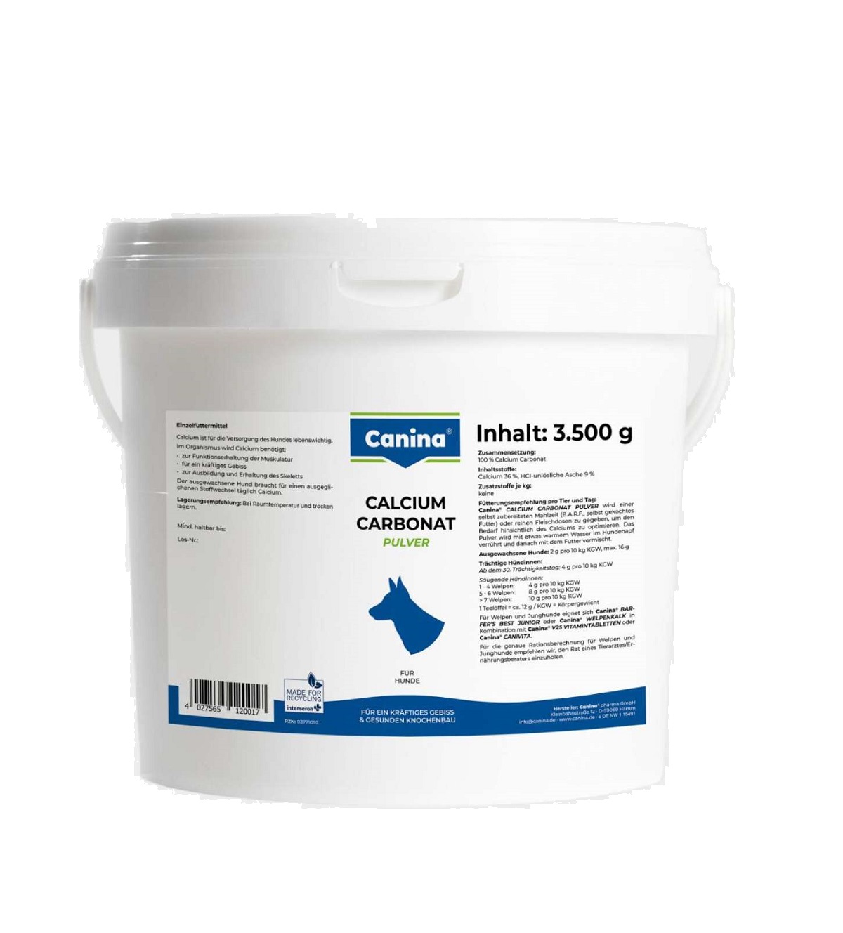 CANINA Calcium Carbonat plv. 3500g