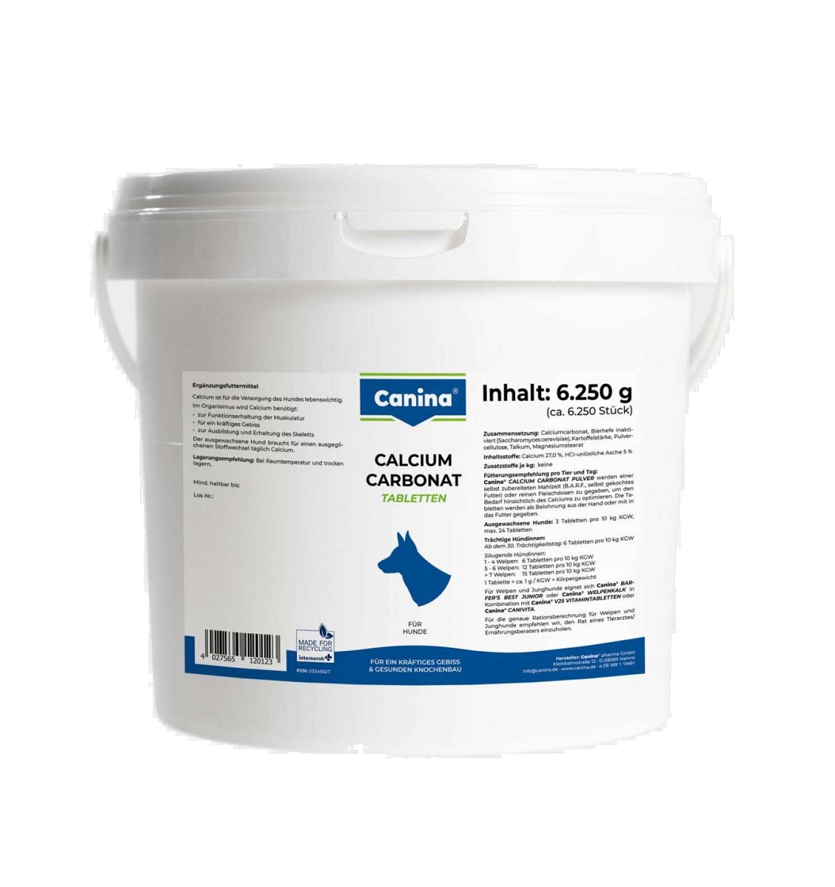 CANINA Calcium carbonat tbl. 6250g (6250tbl.)