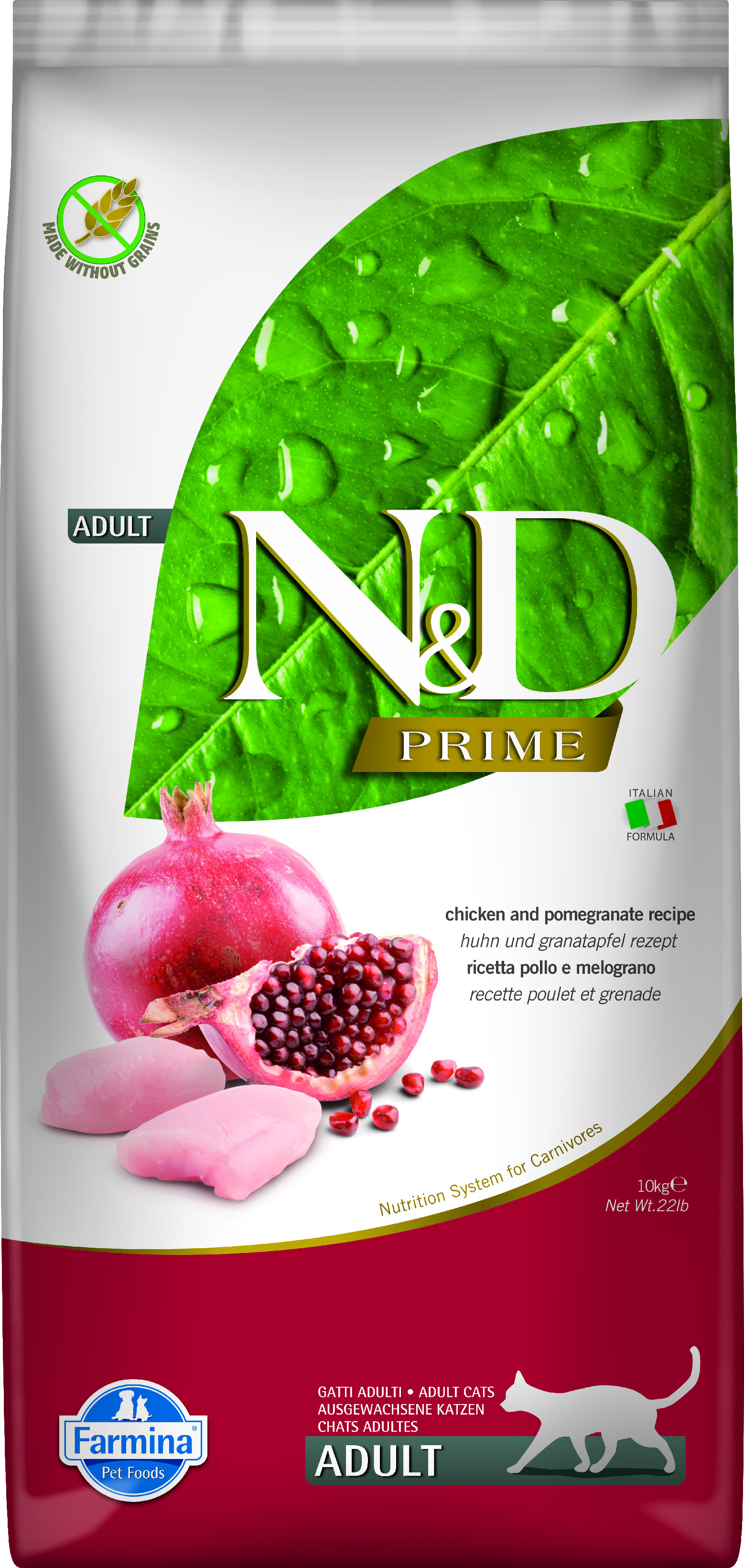 N&D PRIME CAT Adult Chicken & Pomegranate 10 kg