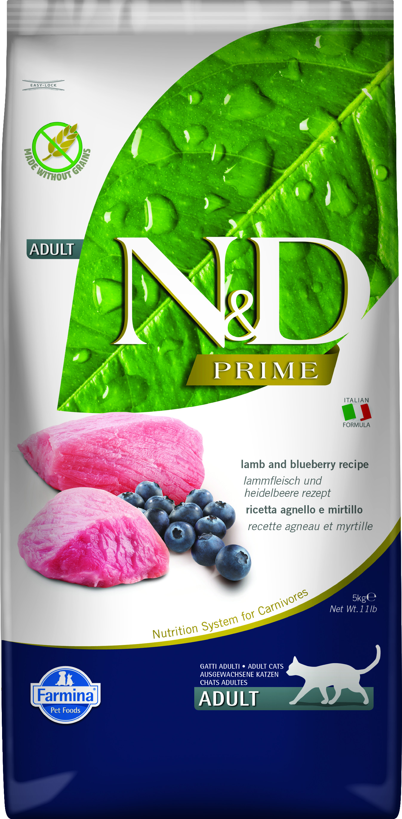 N&D PRIME CAT Adult Lamb & Blueberry 5 kg