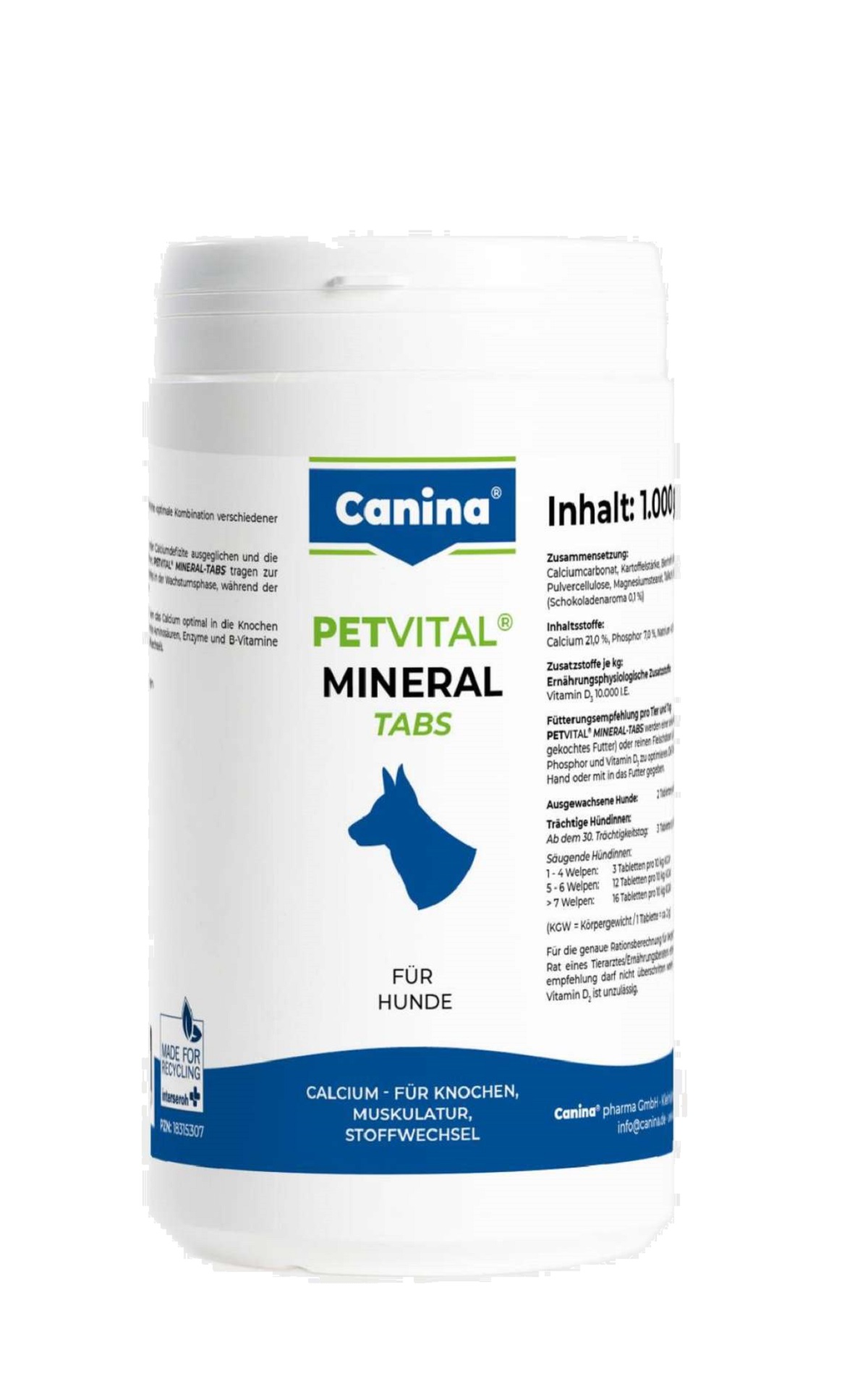 CANINA Petvital Mineral Tabs 1000g