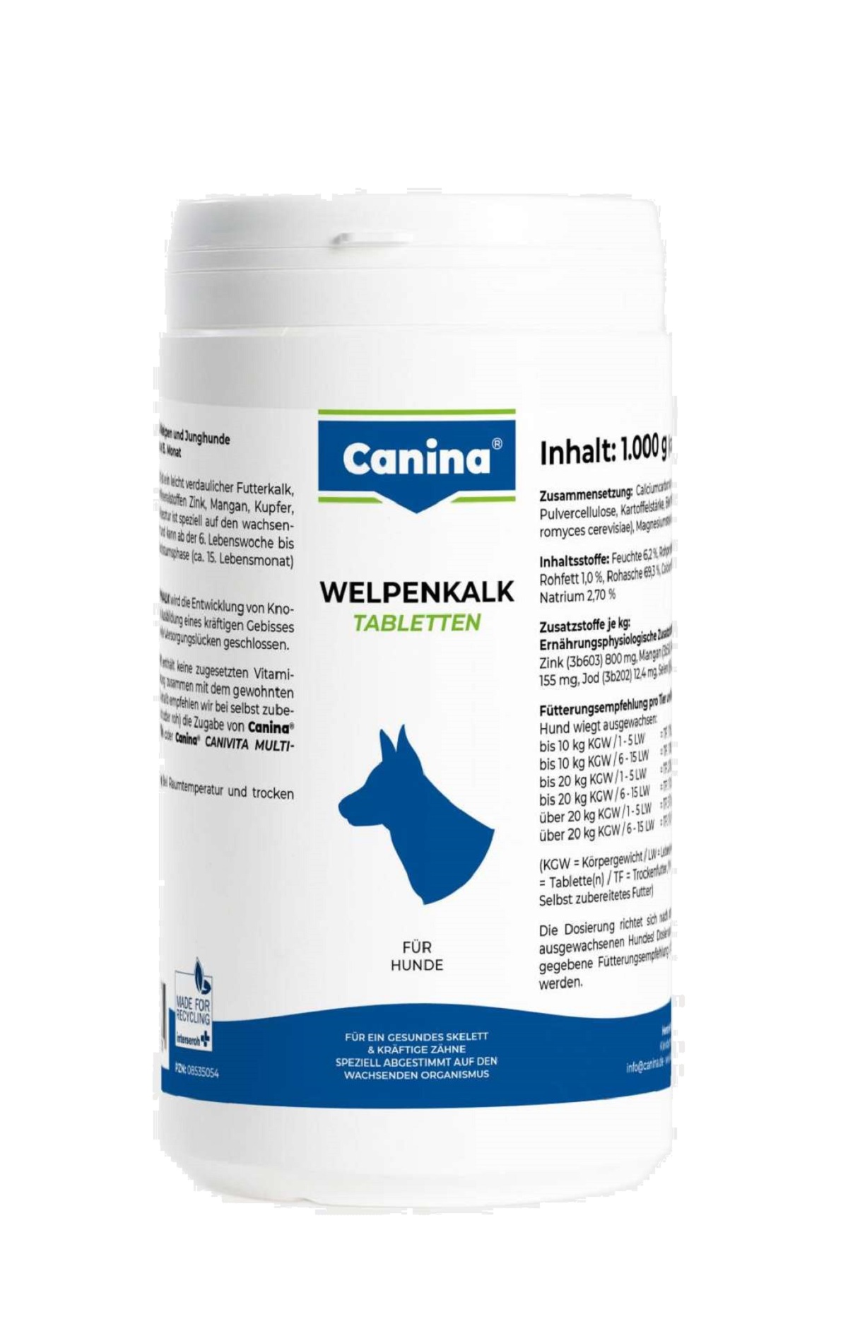 CANINA Welpenkalk 1000tbl.