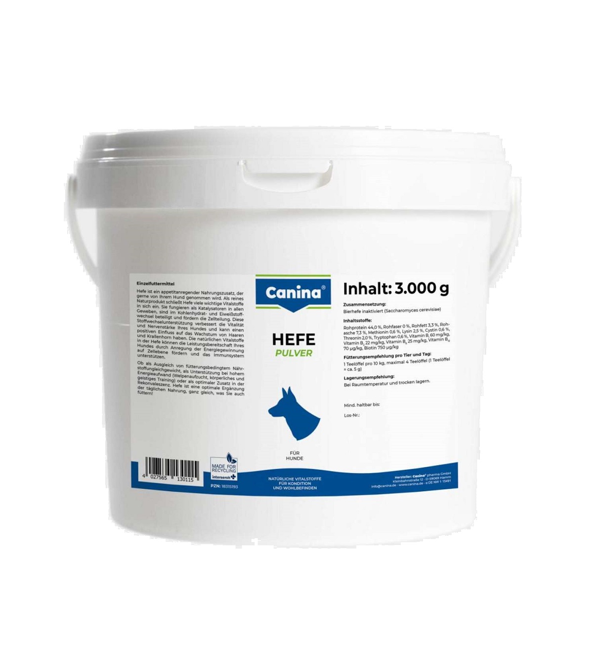 CANINA Enzym - Hefe plv. 3000g