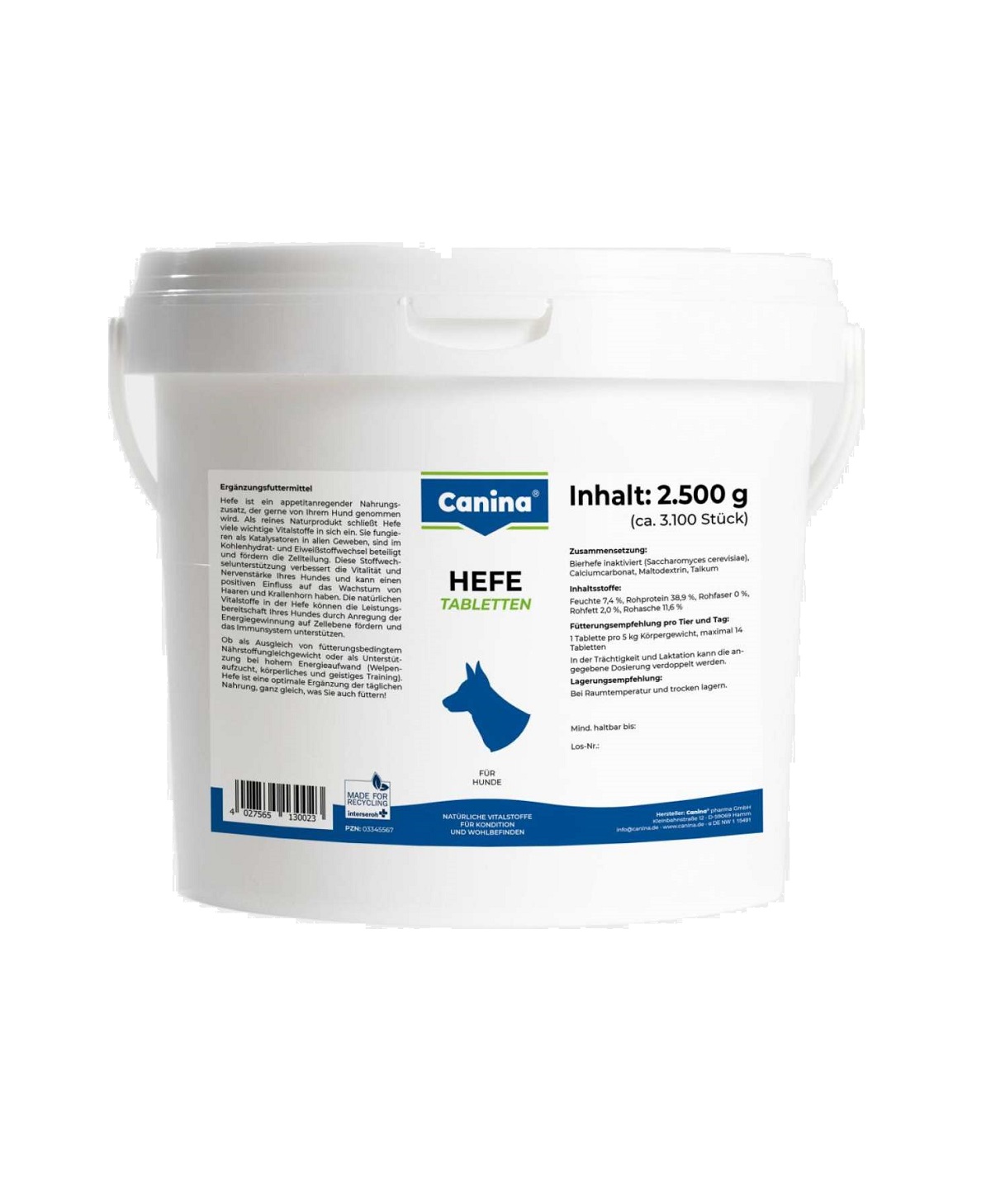 CANINA Enzym - Hefe tbl. 2500g (cca3000tbl.)