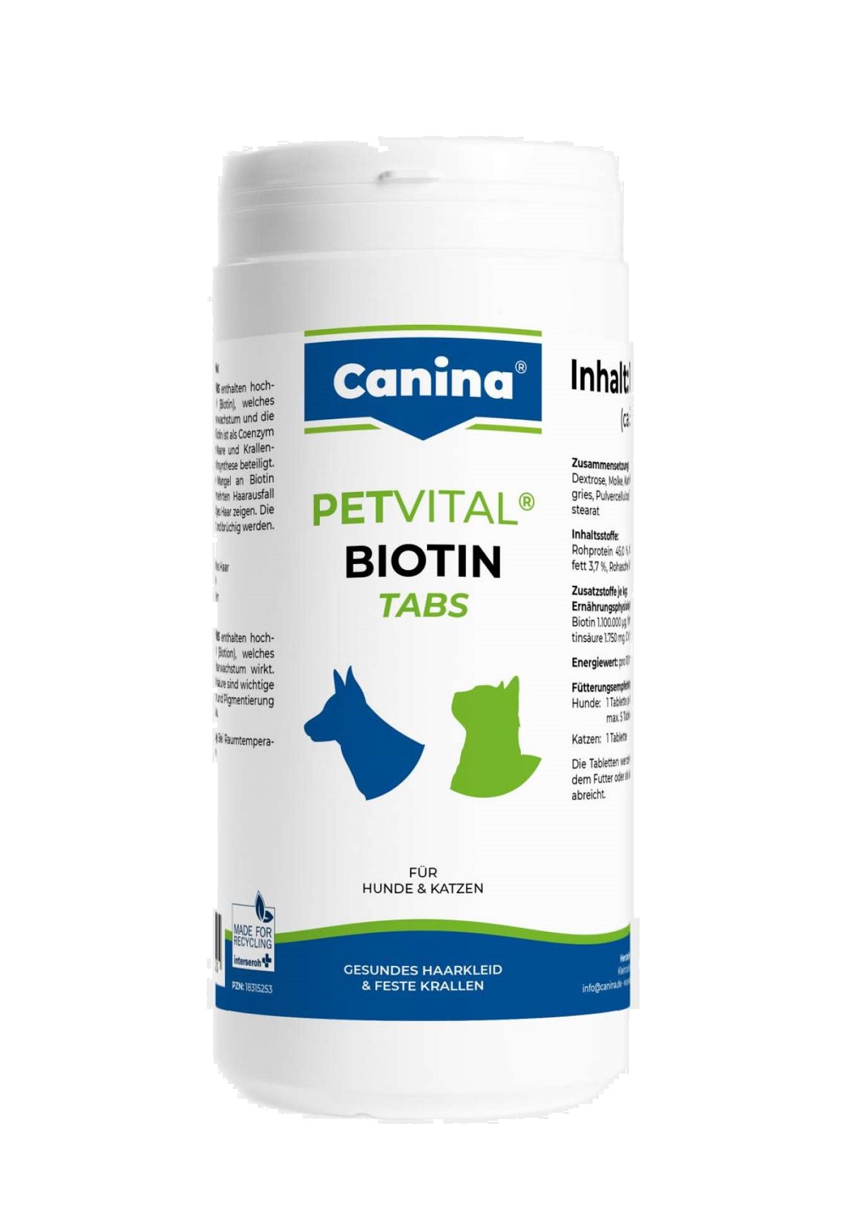 CANINA Petvital Biotin-tabs 1000g (cca 500tbl.)