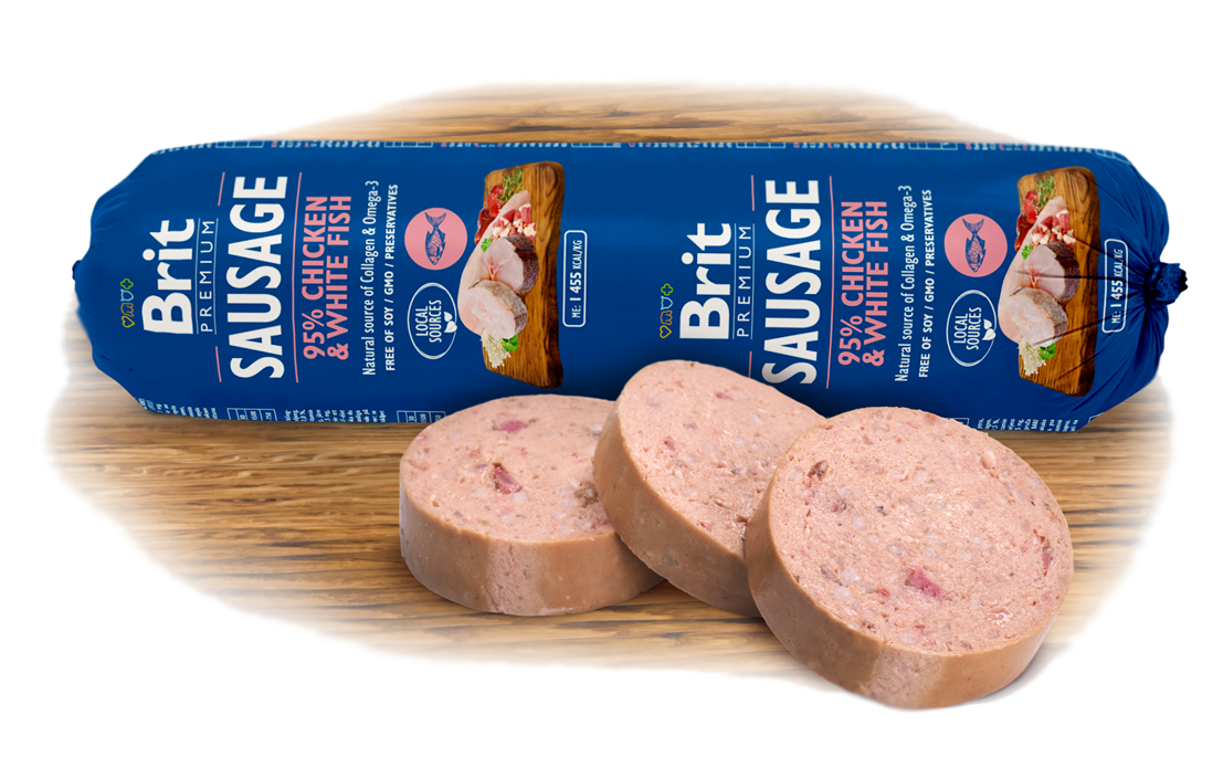 BRIT Sausage Chicken & White Fish 800g