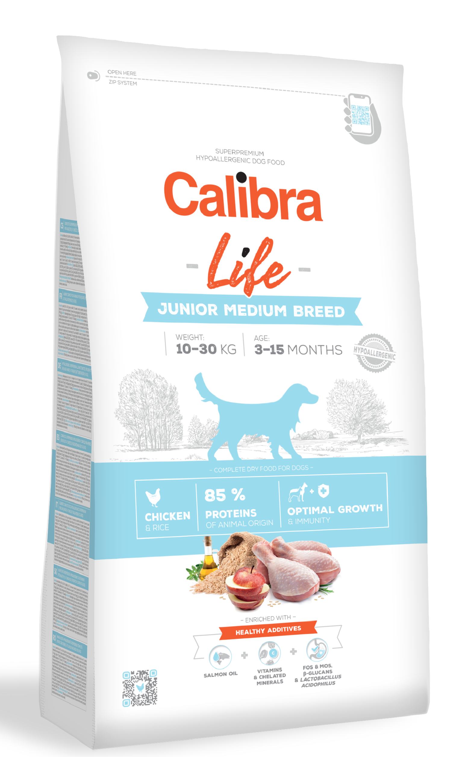 CALIBRA Dog Life Junior Medium Breed Chicken 12 kg