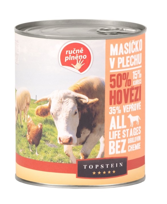 TOPSTEIN Masíčko v plechu - hovězí 850g