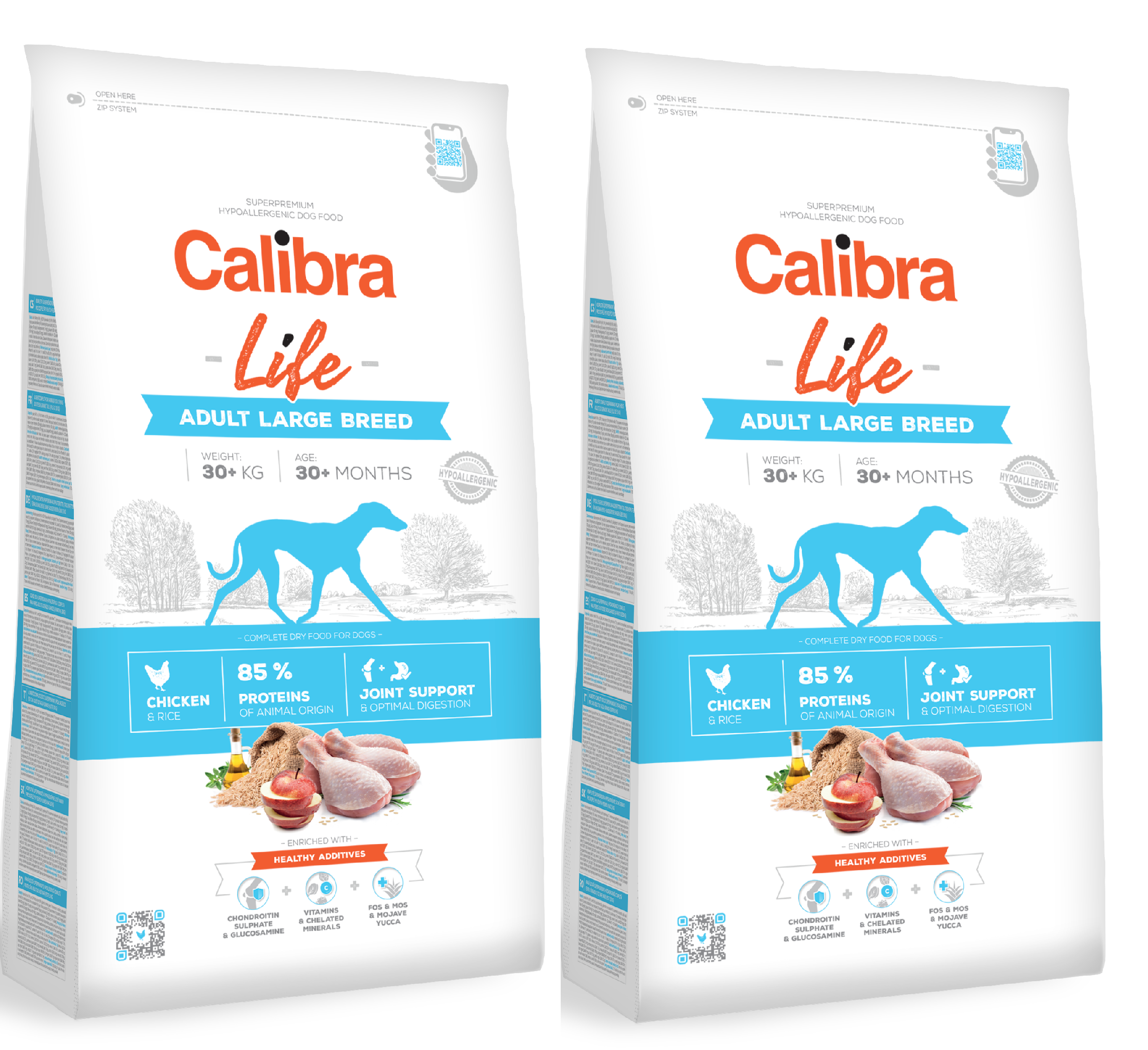 CALIBRA Dog Life Adult Large Breed Chicken 2 x 12 kg