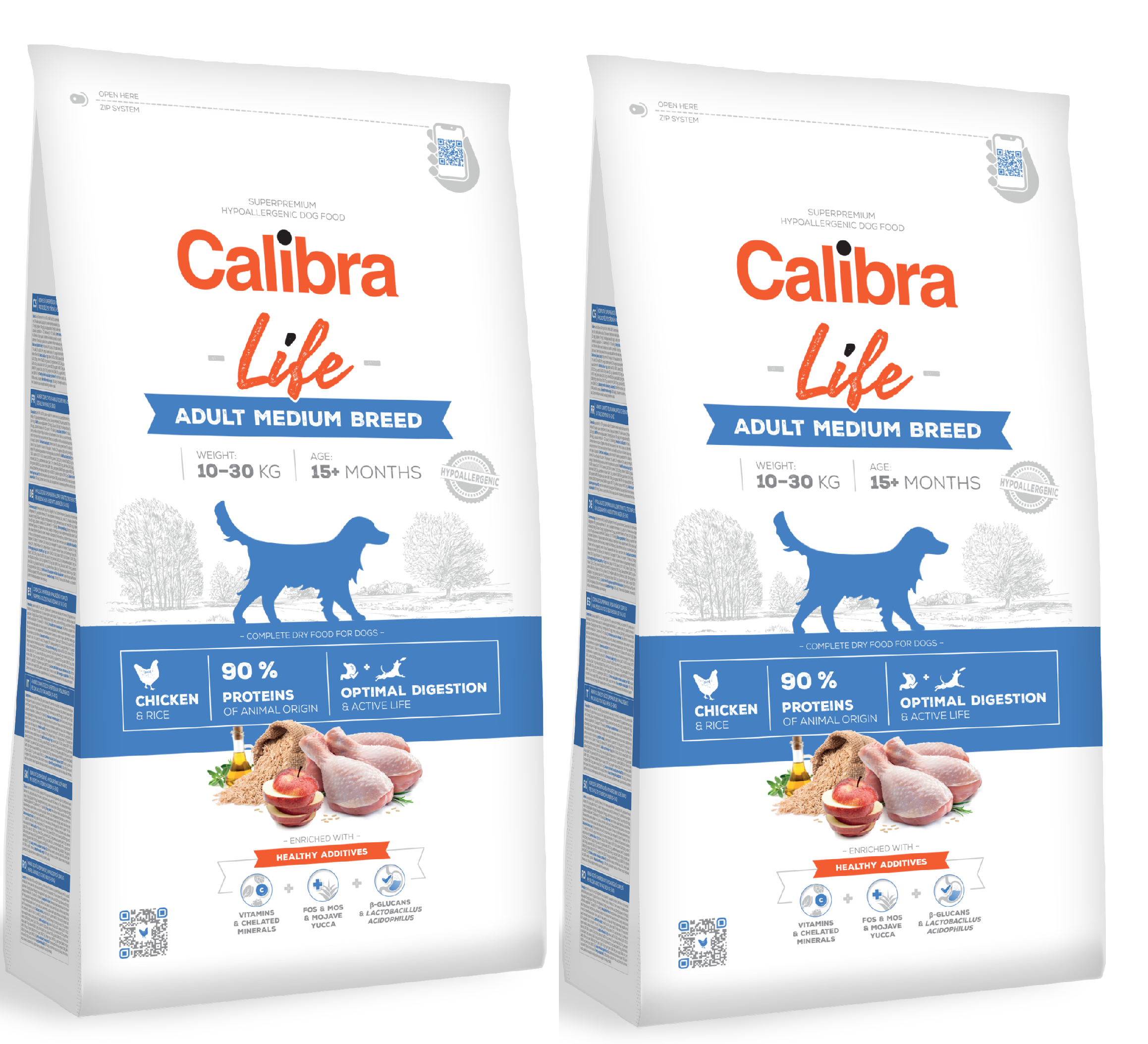 CALIBRA Dog Life Adult Medium Breed Chicken 2 x 14 kg