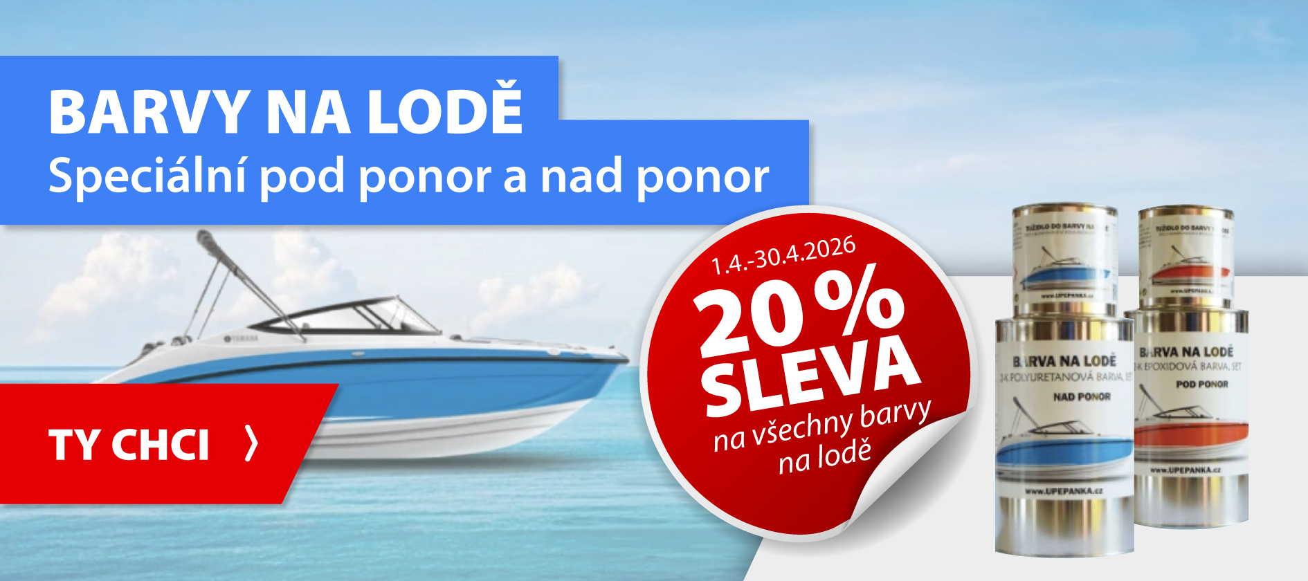 Barvy na lodě - duben sleva 20 %