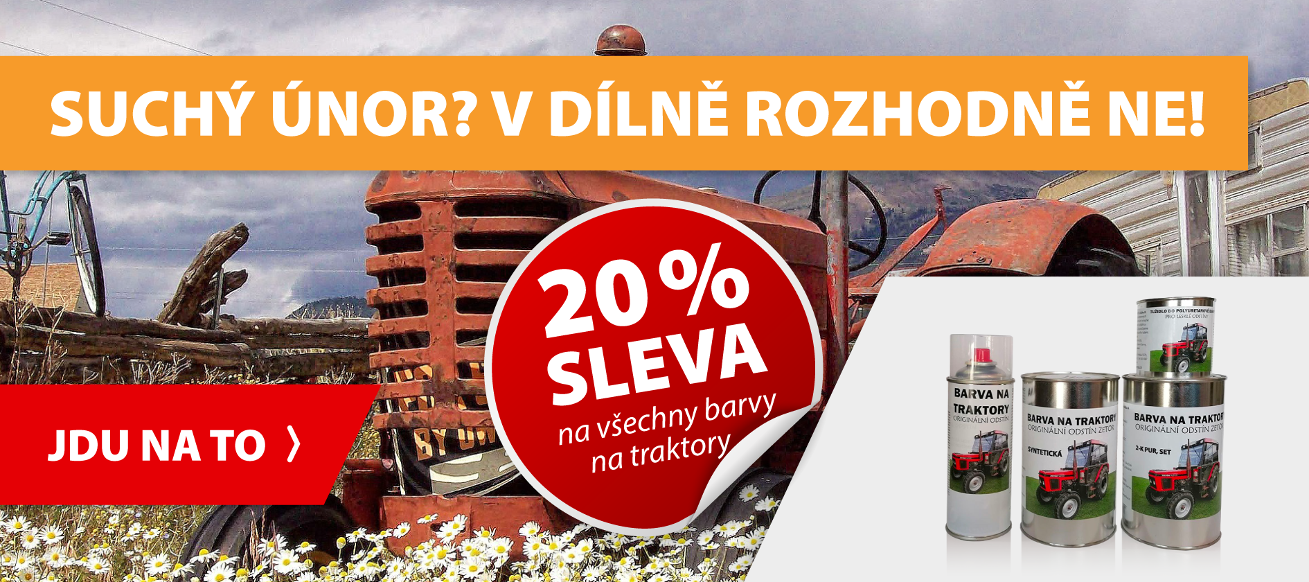 Barvy na traktory - únor sleva 20 %