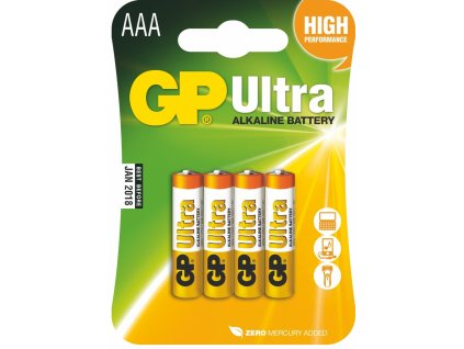GP Alkalická baterie Ultra LR03 AAA,
