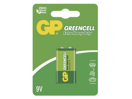 GP Zinkochloridová baterie Greencell 9V