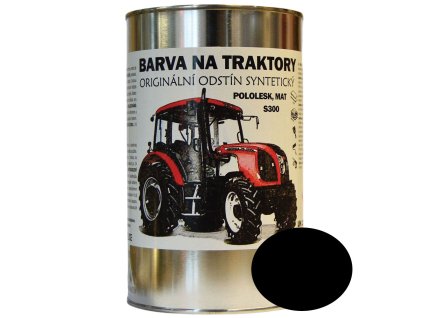 BARVY NA TRAKTORY ZETOR Originální odstín ČERNÁ pololesklá, Syntetická (Velikost 1kg, Objem 1L)