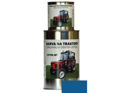 BARVY NA TRAKTORY ZETOR Originální odstín MODRÁ SVĚTLÁ 2-K Polyuretan, SET s tužidlem (Velikost 1,25kg SET)