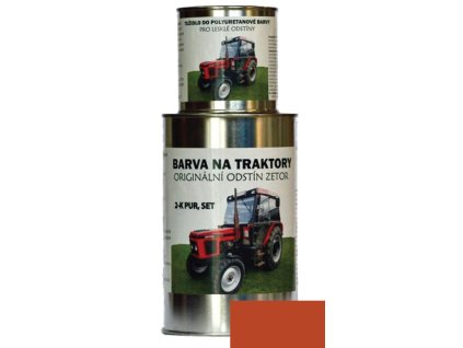 BARVY NA TRAKTORY ZETOR Originální odstín ORANŽOVÁ 2-K Polyuretan, SET s tužidlem (Velikost 1,25kg SET)