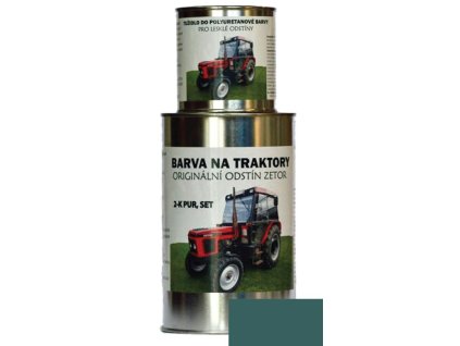 BARVY NA TRAKTORY ZETOR Originální odstín ZELENÁ AGÁVE 2-K Polyuretan, SET s tužidlem (Velikost 1,25kg SET)