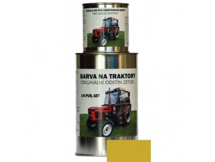 BARVY NA TRAKTORY ZETOR Originální odstín ŽLUTÁ 2-K Polyuretan, SET s tužidlem