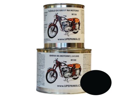 BARVY NA MOTORKY JAWA Originální 2-K UHS barva M100, ČSN 1999-RAL 9005 černá (Velikost 0,15L set)