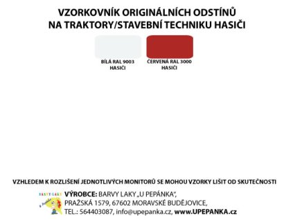 BARVY NA TRAKTORY HASIČI Originální odstín BÍLÁ lesk 2-K Polyuretan, SET s tužidlem (Velikost 1,25kg SET s tužidlem)