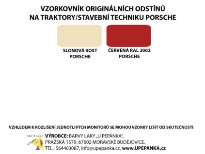 BARVY NA TRAKTORY PORSCHE Originální odstín SLONOVÁ KOST lesk 2-K Polyuretan, SET s tužidlem (Velikost 1,25kg SET s tužidlem)