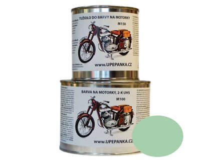 BARVY NA MOTORKY JAWA Originální 2-K UHS barva M100, RAL 6019 pastelová zelená (Velikost 0,15L set)