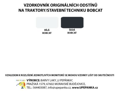 BARVY NA TRAKTORY BOBCAT Originální odstín TMAVĚ ŠEDÁ 2-K Polyuretan, SET s tužidlem (Velikost 1,25kg SET s tužidlem)