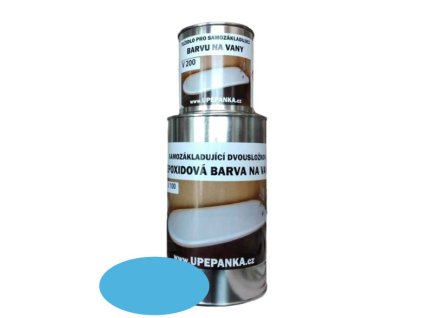 BARVY NA BETON Epoxidová barva na vany V100, světle modrá, SET s tužidlem (Velikost 1,125kg SET)