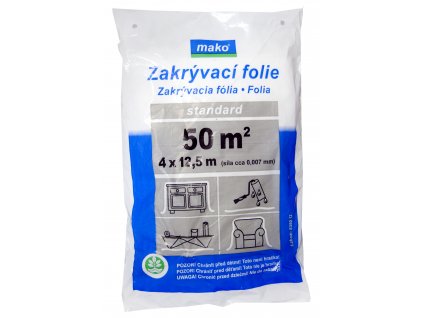 Zakrývací fólie 4x12,5m slabá 0,007mm