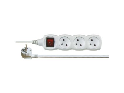 EMOS Prodlužovací kabel, 3zásuvky, bílý (Velikost 5m)