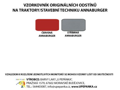 BARVY NA TRAKTORY ANNABURGER Originální odstín STŘÍBRNÁ 2-K Polyuretan, SET s tužidlem (Velikost 1,25kg SET s tužidlem)