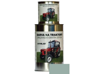 BARVY NA TRAKTORY ZETOR Originální odstín ŠEĎ PASTELOVÁ 2-K Polyuretan, SET s tužidlem