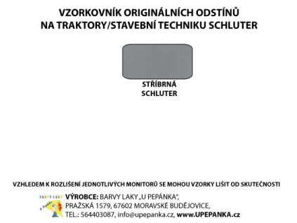 BARVY NA TRAKTORY SCHLUTER Originální odstín STŘÍBRNÁ 2-K Polyuretan, SET s tužidlem (Velikost 12,5kg SET)