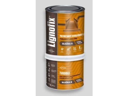 Lignofix Polyuretan.2K/LP200 bezbarvý lak set (Velikost 5 L, Odstin Lesk)