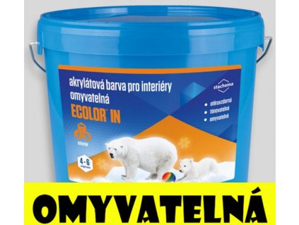 ECOLOR IN omyvatelná barva bílá