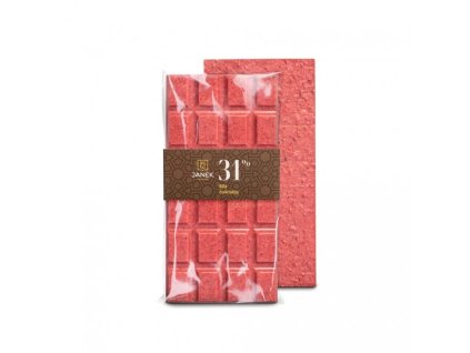 JANEK Čokoláda bílá s jahodami+malinami 85g