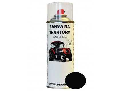 FARBY NA TRAKTORY ZETOR v spreji syntetické, ČIERNA pololesklá 400ml