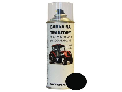 FARBY NA TRAKTORY ZETOR v spreji 2-K Polyuretán, ČIERNA pololesklá 400ml