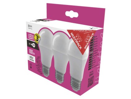 EMOS Žiarovka LED ZQ5141.3, 9W E27 teplá biela 3ks