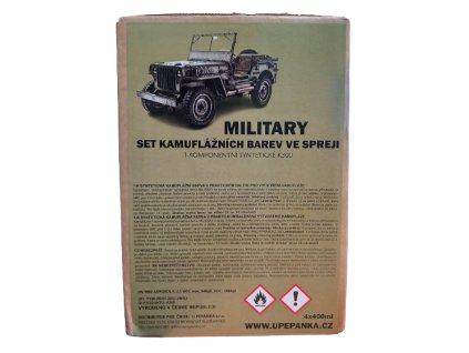 KAMUFLÁŽNE FARBY MILITARY syntetické v spreji SET Wehrmacht 4x400ml (Odtieň Wehrmacht 4x400ml)