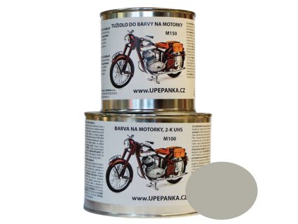 FARBY NA MOTORKY JAWA Originálna 2-K UHS farba M100, ČSN 1089-RAL 7044 hodvábna sivá (Veľkosť 0,45L set)