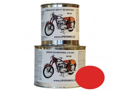 FARBY NA MOTORKY JAWA Originálna 2-K UHS farba M100, ČSN 8160-RAL 2002 rumelková