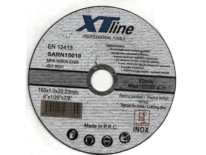 XTLINE kotúč rezný na nerez, oceľ 150mm (Veľkosť 150x1x22,2mm)