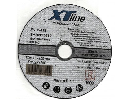 XTLINE kotúč rezný na nerez, oceľ 150mm