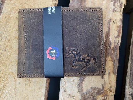 Pánská kožená peněženka s koněm