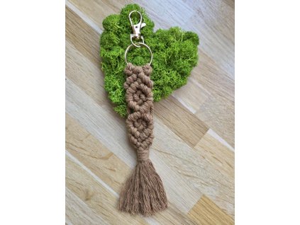 Přívěsek macrame hnědý