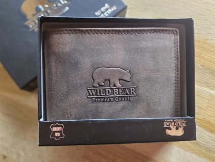 Pánská kožená peněženka Bear wild hnědá