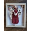 Andělka lásky v rámečku - Macrame