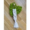 Macrame přívěsek bílý
